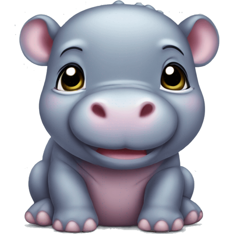 Baby hippo cute emoji