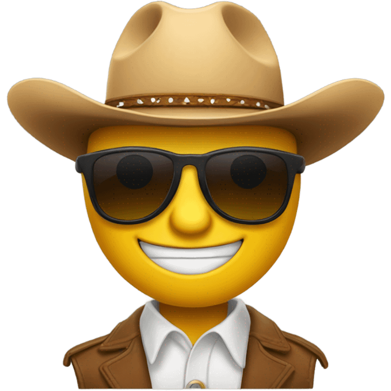 Cowboy sunglasses with thumbs up emoji