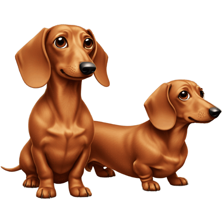 two dachshund sausage dogs emoji