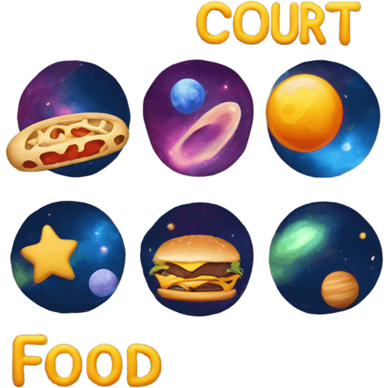 galaxy food court logo emoji