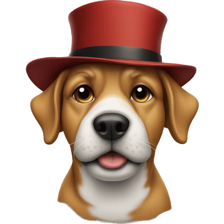 Dog smoking with a hat on emoji