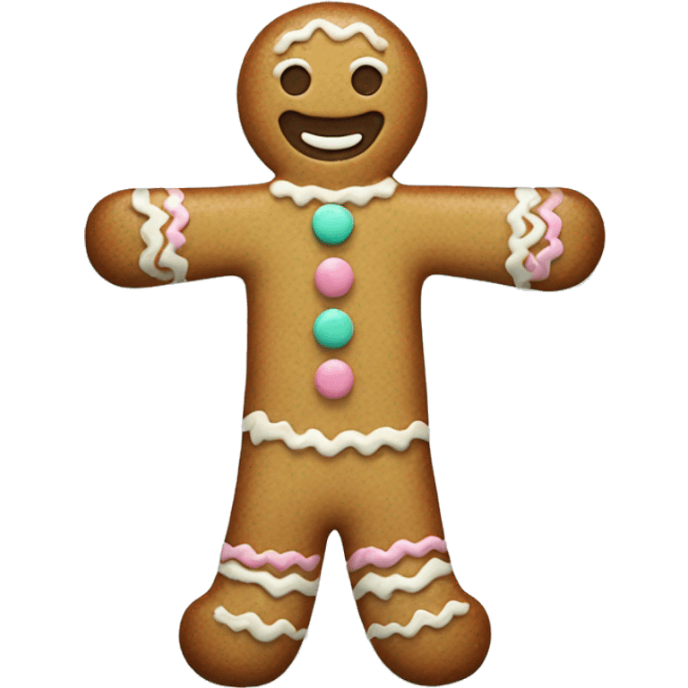 Pastel gingerbread man emoji