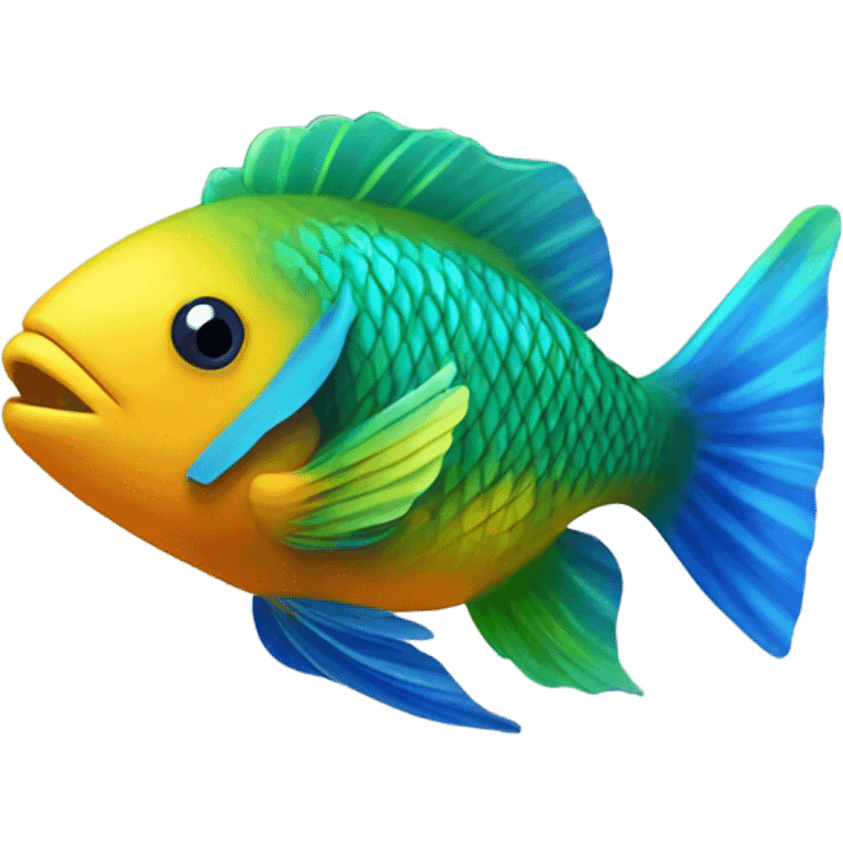 Colourful Parrot fish  emoji