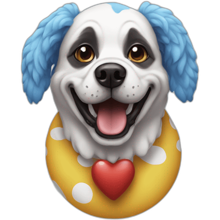 clown dog emoji