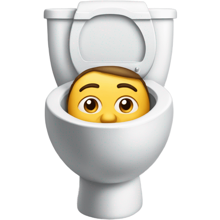 Man with his head sticking out of a toilet emoji