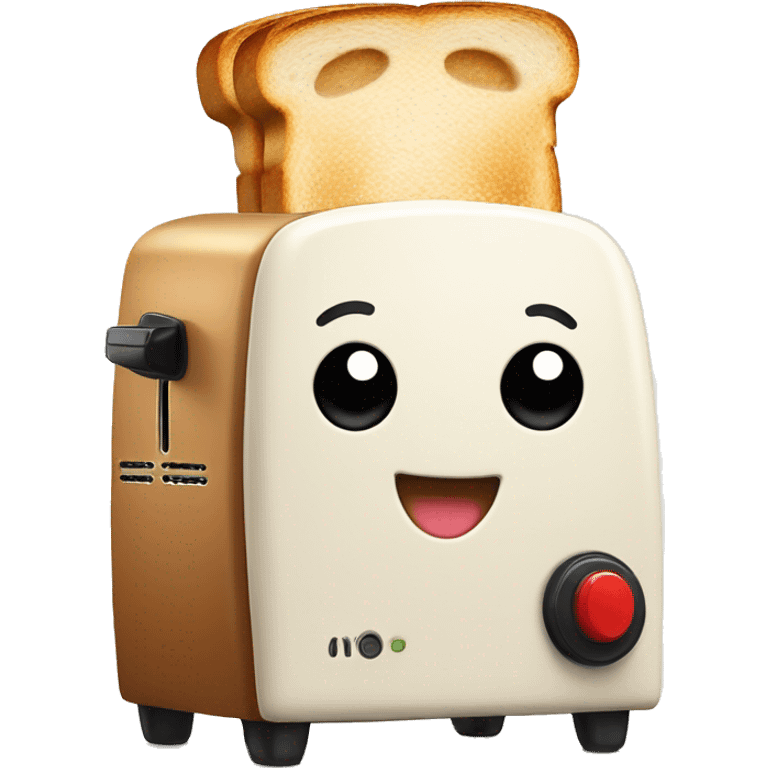 Toaster happy toast emoji