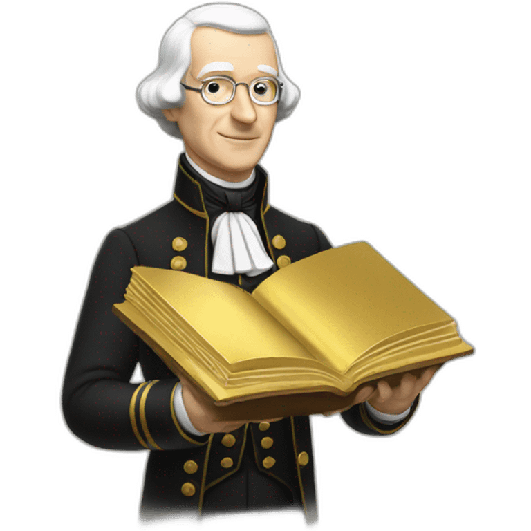 adam smith holding a golden book emoji