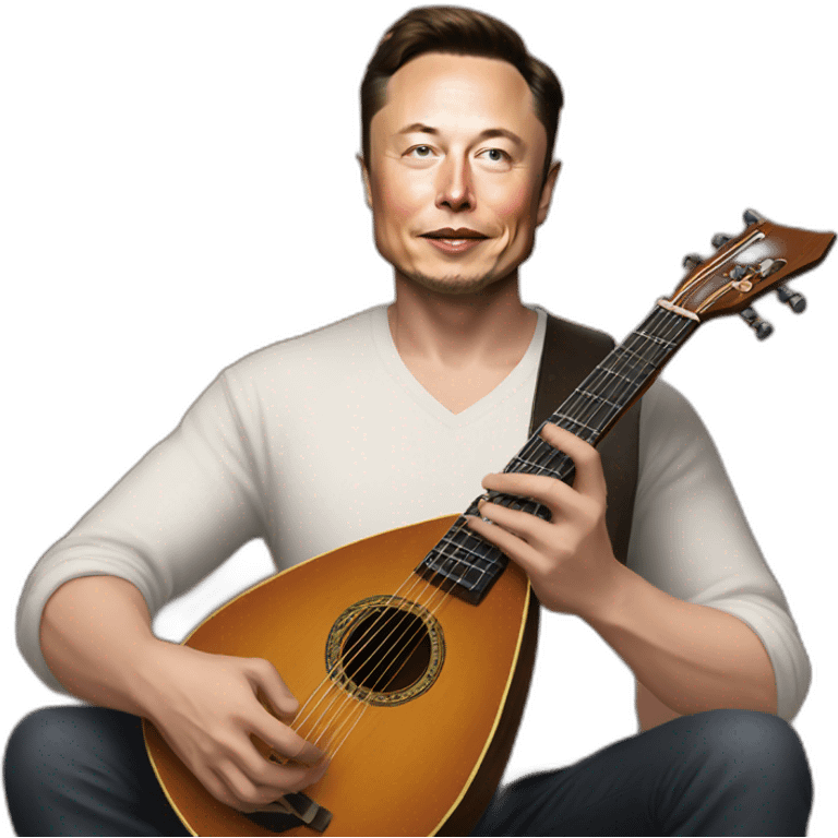 Elon musk with balalaika emoji