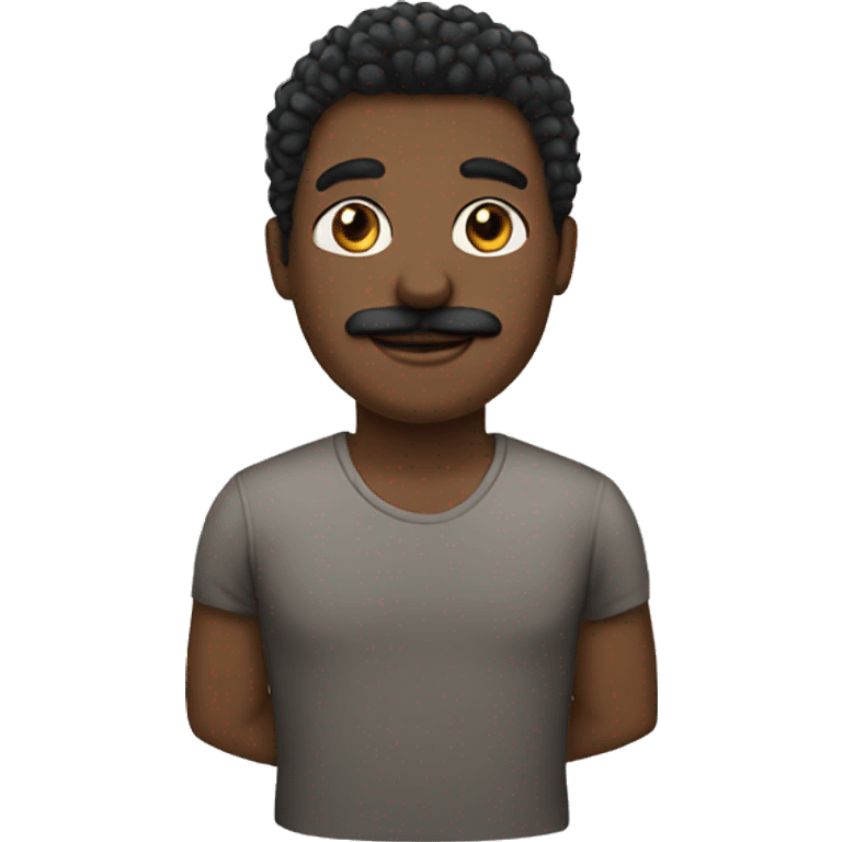 Melanin male with mustache emoji