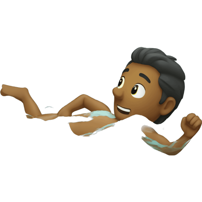 man swimming in river emoji