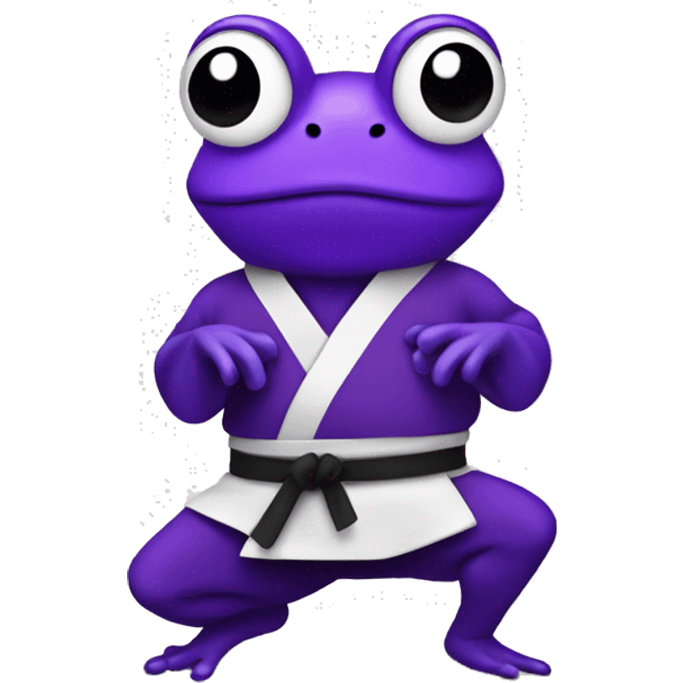 Purple frog in a karate gee emoji