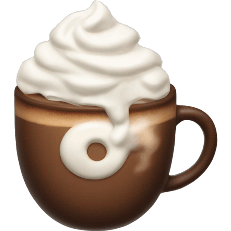 Hot Cocoa with whipped cream emoji