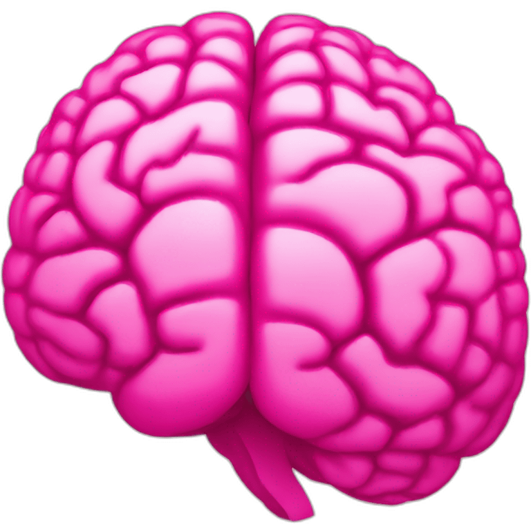 Bright pink brain emoji