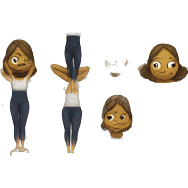 girl doing yoga emoji