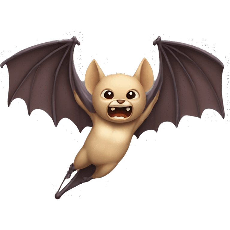 fighting angry classic bat with wings emoji