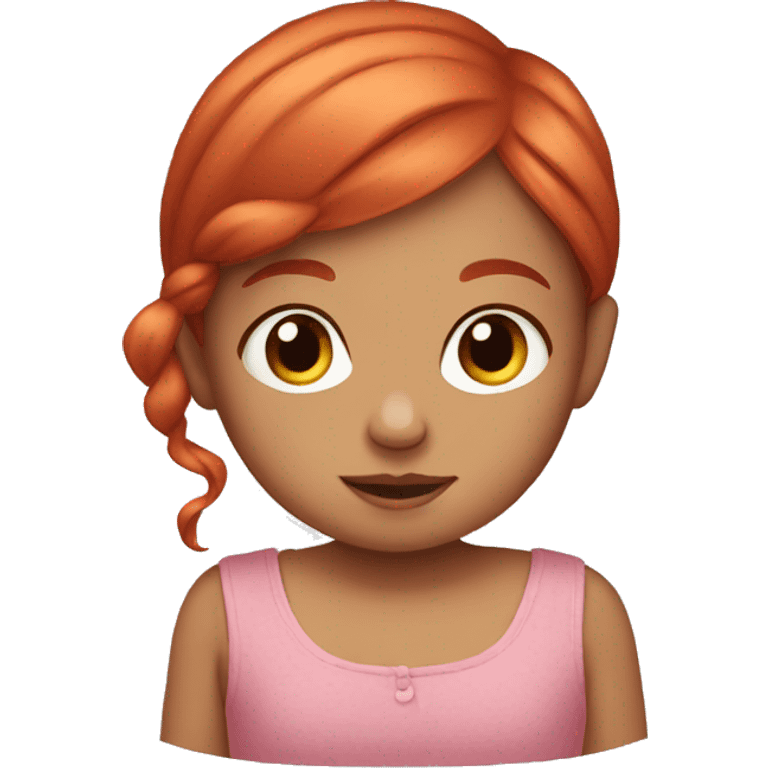 Red hair girl with a baby emoji