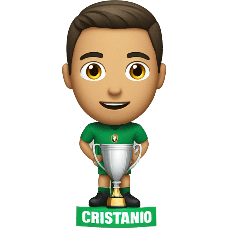 Cristiano with the word cup trophy emoji