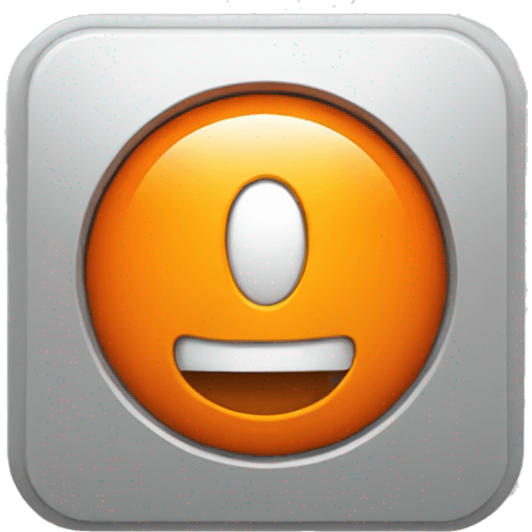 panic button Orange color emoji