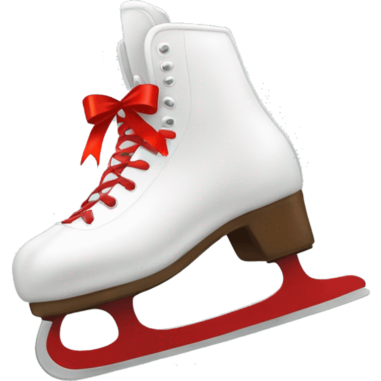 Ice skates with red ribbon emoji