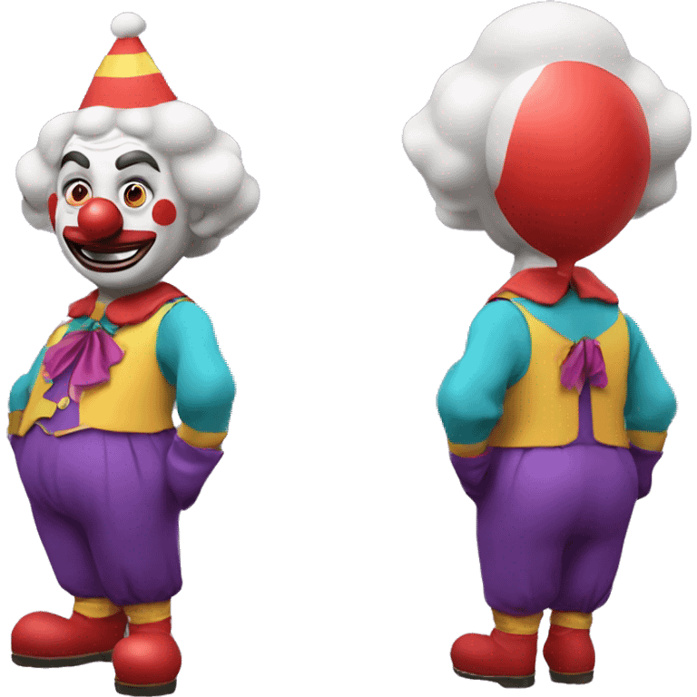 Clown with a large tush emoji