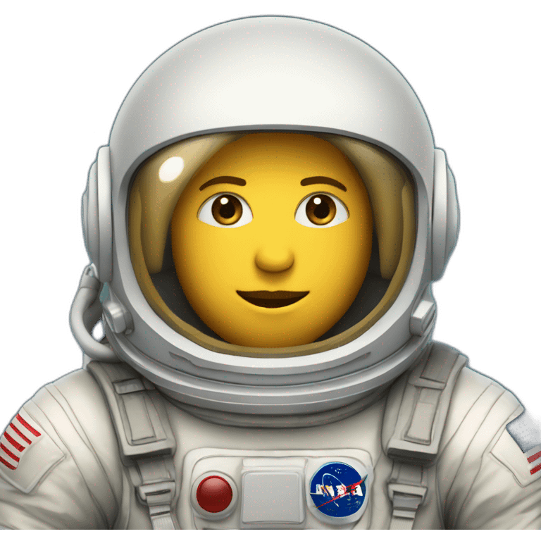 Astronaut avec casque sous le bras cheveux blond emoji