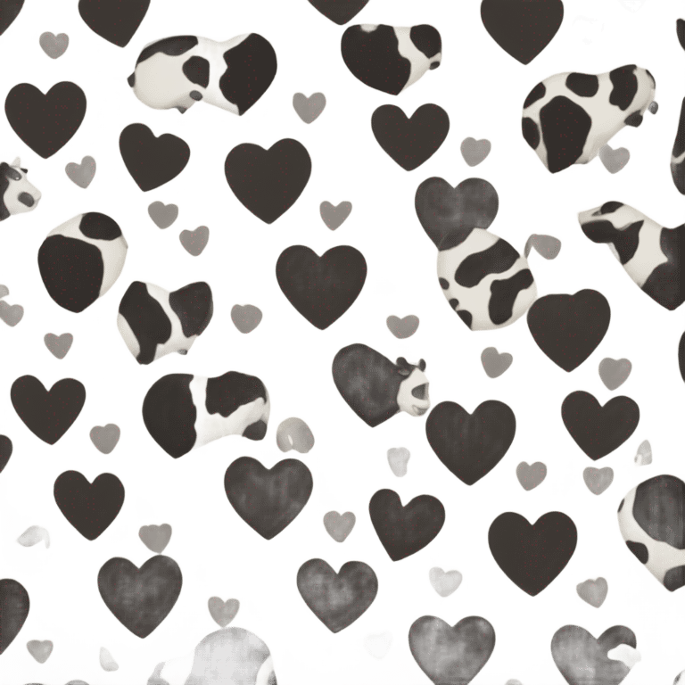 Heart with cow print  emoji