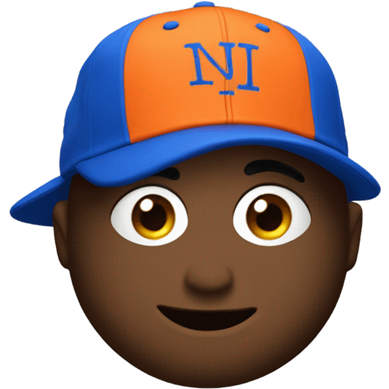 Emoji wearing a knicks hat emoji