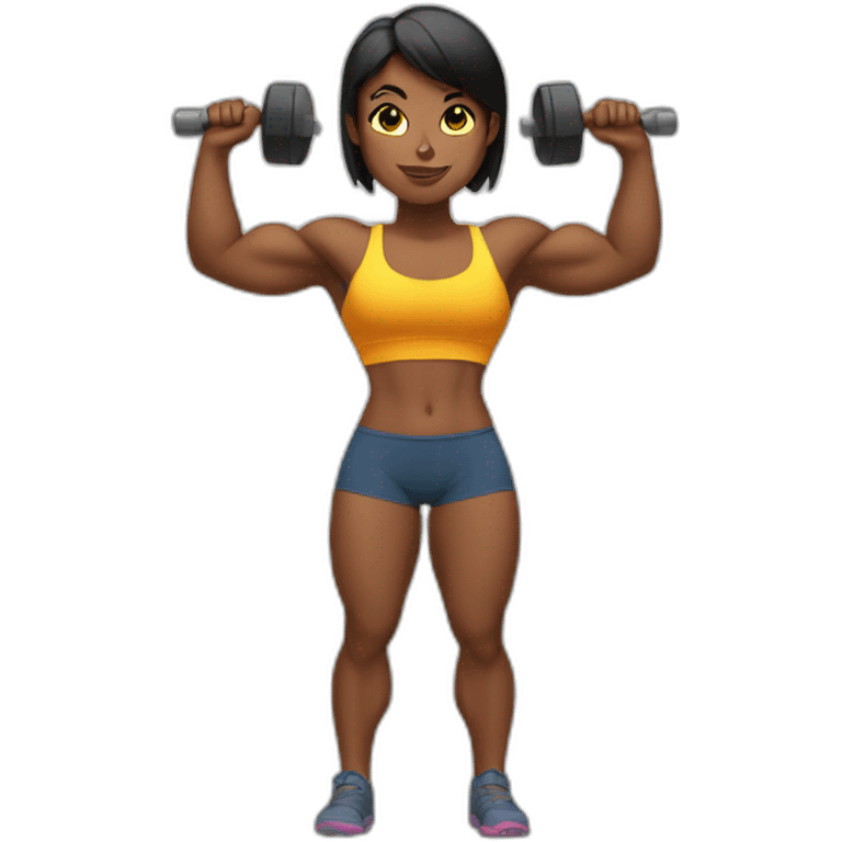 body builder girl shape emoji