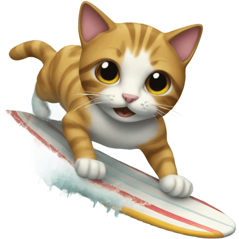 Cat surfing  emoji