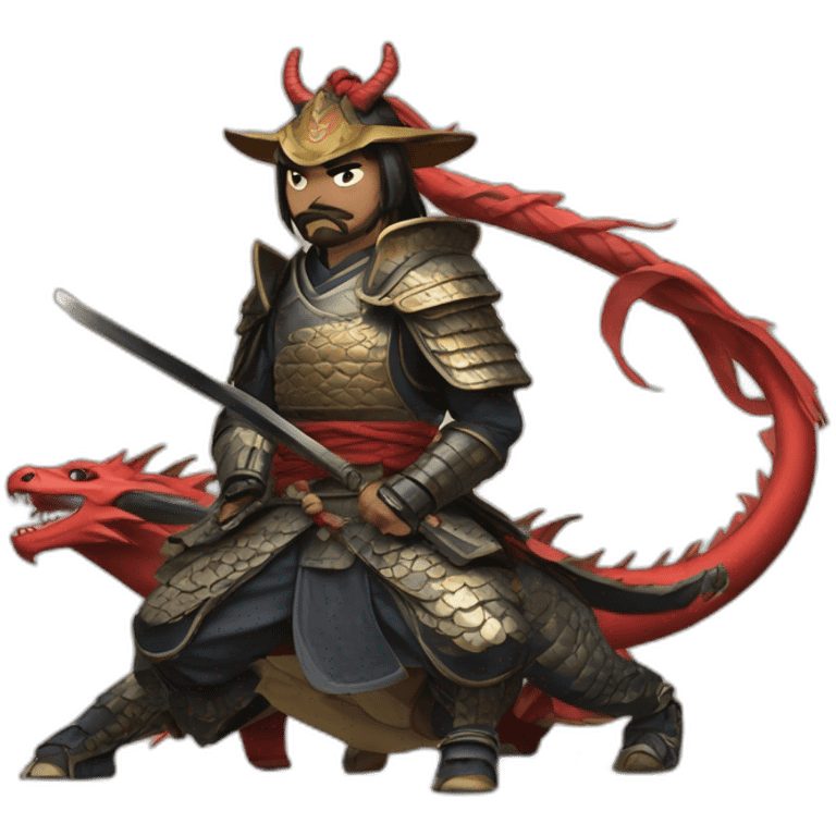 samurai and dragons emoji