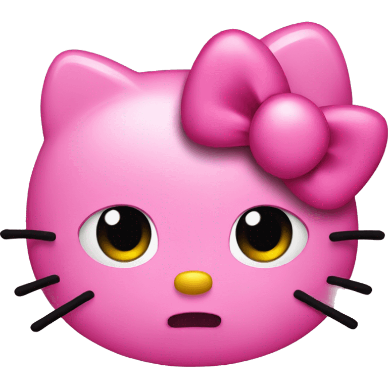 hello kitty pink disgusted emoji