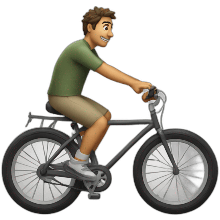 Gordo en bicicleta emoji