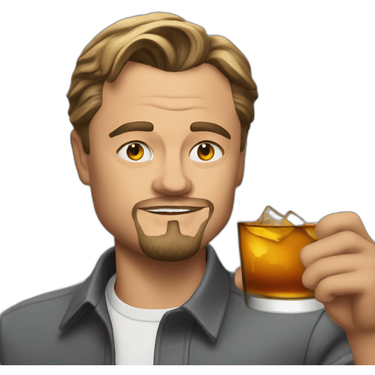 Dicaprio drinking whiskey emoji