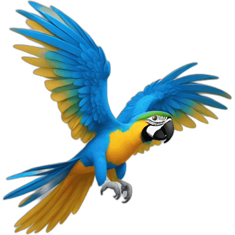 Blue And Gold Macaw Flying emoji