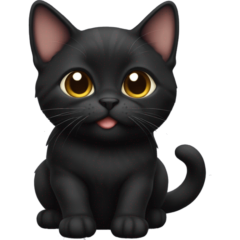 Black munchkin cat emoji