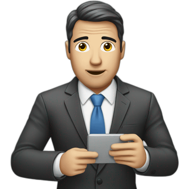 businessman-with-phone-on-face emoji