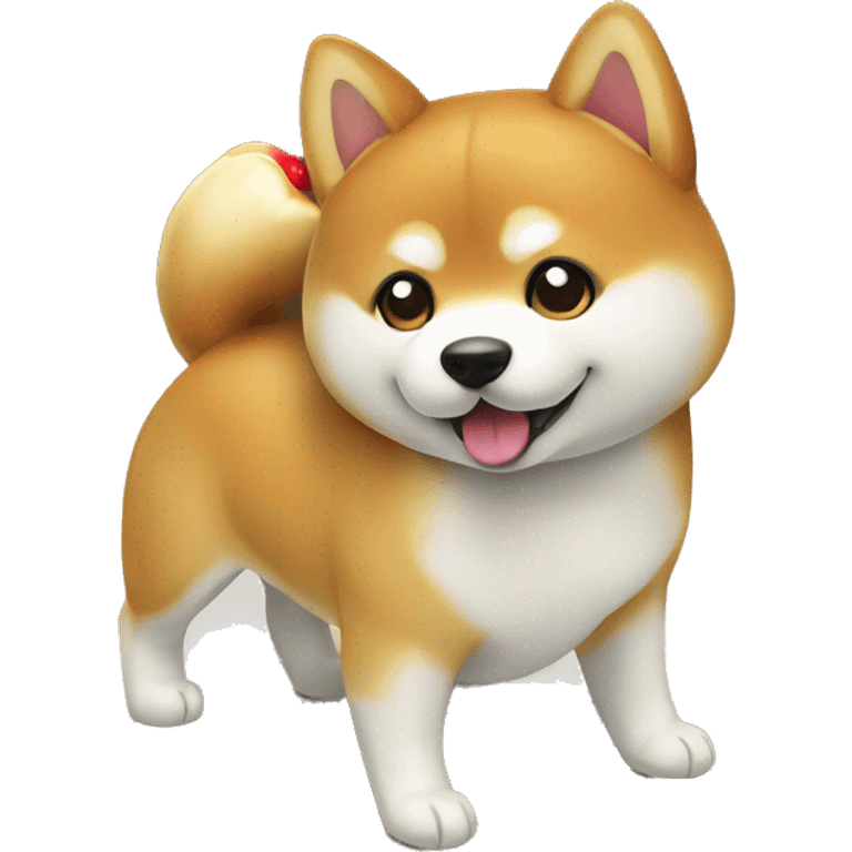 Shiba inu with apple vison pro emoji