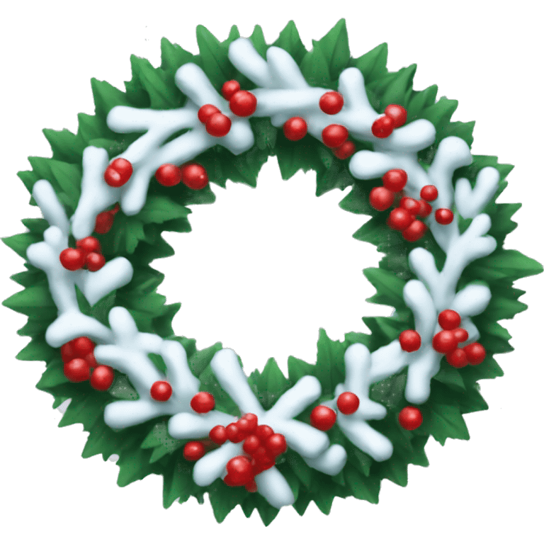 snow wreath   emoji