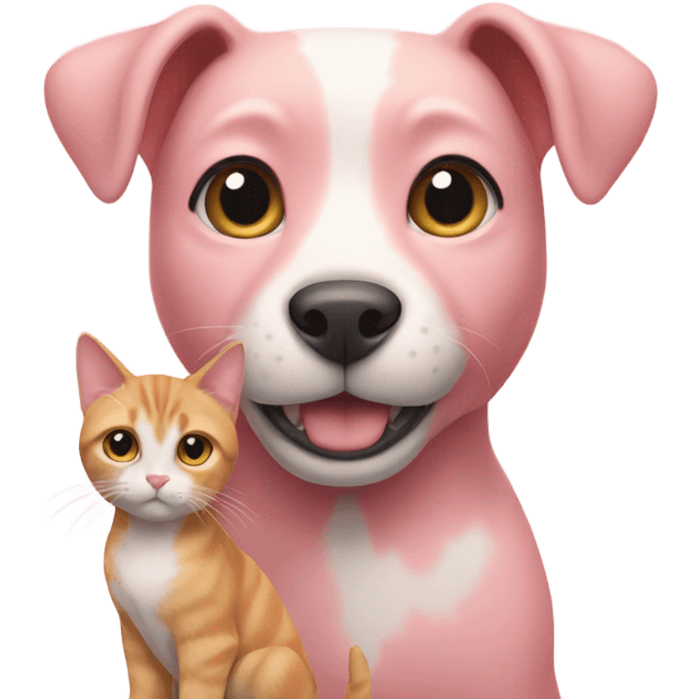 Dog pink cat emoji