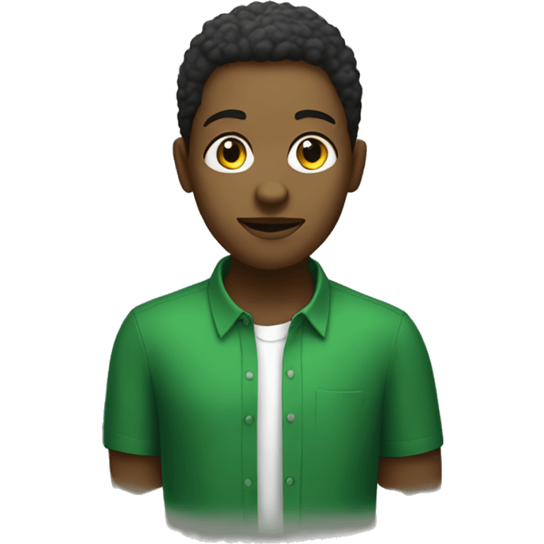 White Gospel Choir Singer with Green Shirt emoji