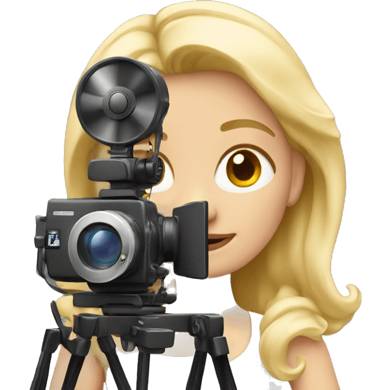 blonde with arri camera emoji