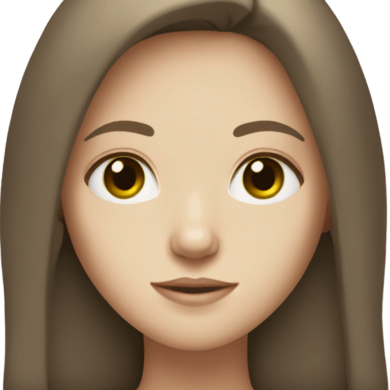 A girl with brown hair and green eyes and pale skin emoji