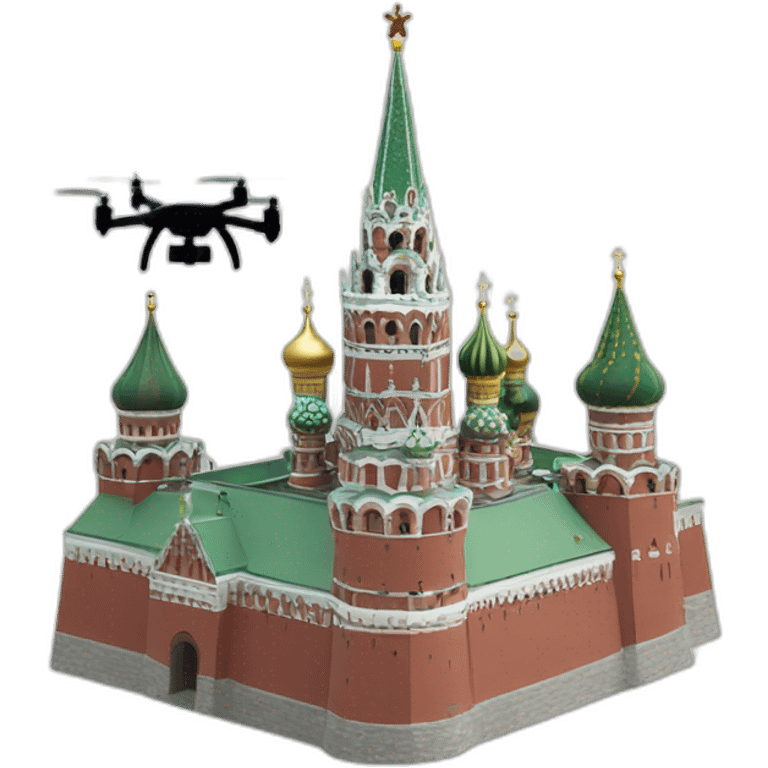 Moscow Kremlin with drone above emoji