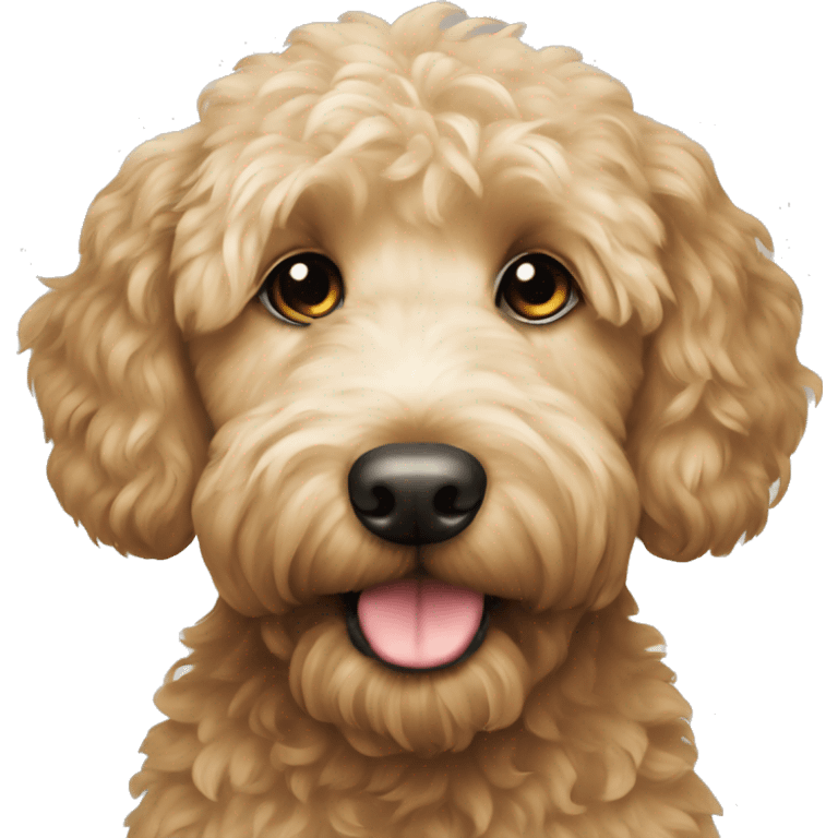 Goldendoodle round face emoji