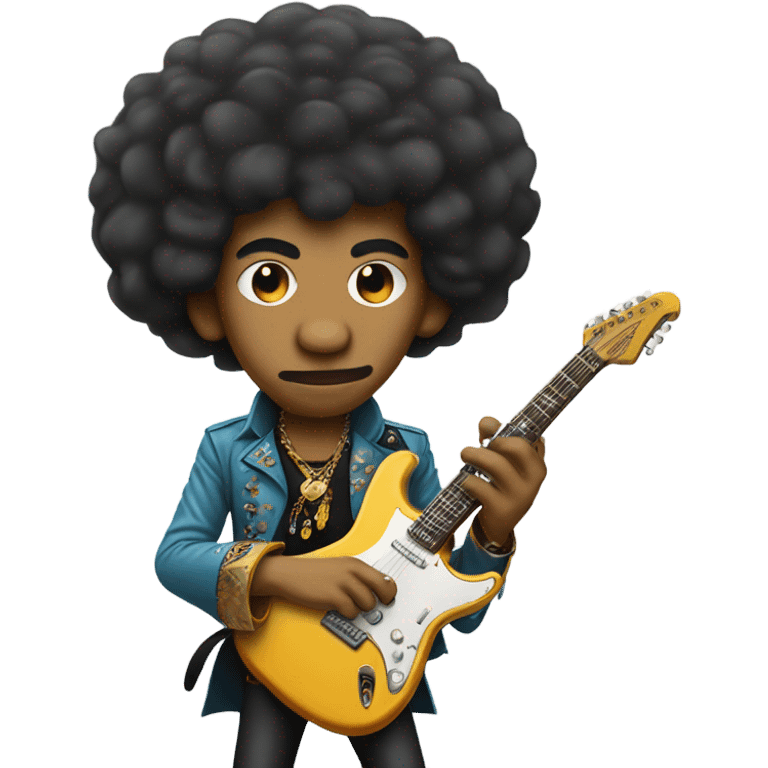 jimi hendrix guitars in his hair
 emoji