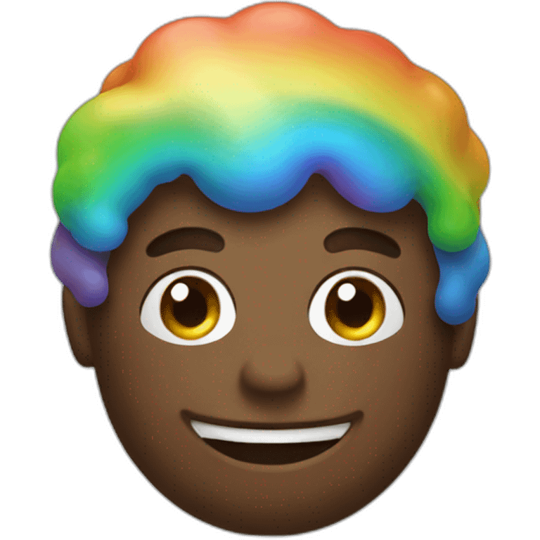 Rainbow-poop emoji