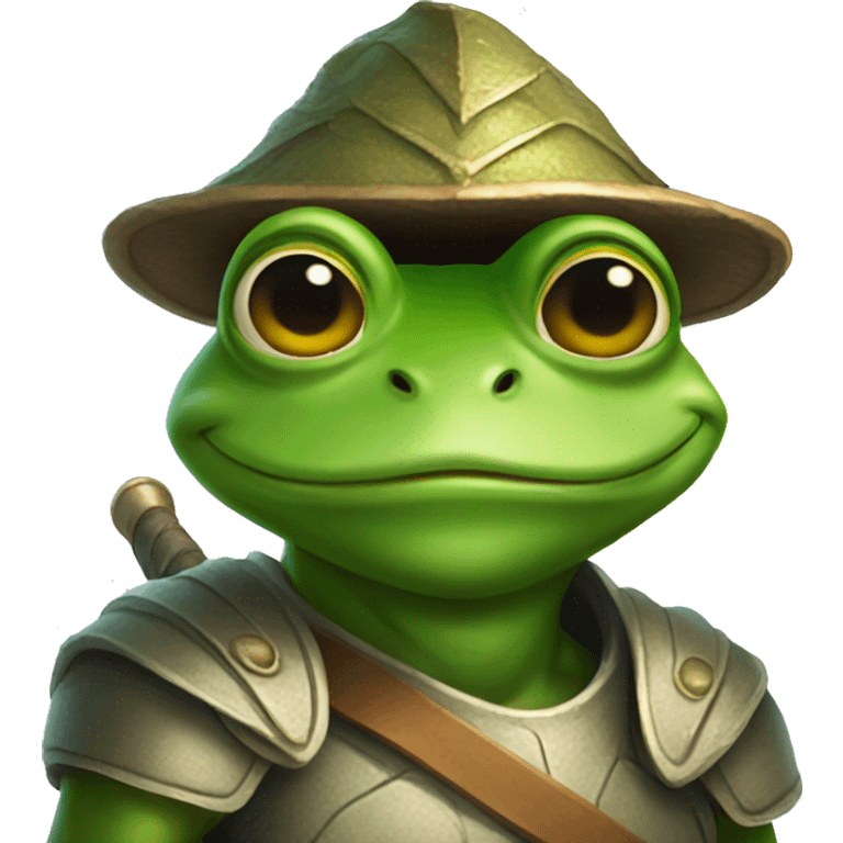 Frog is a good warrior emoji