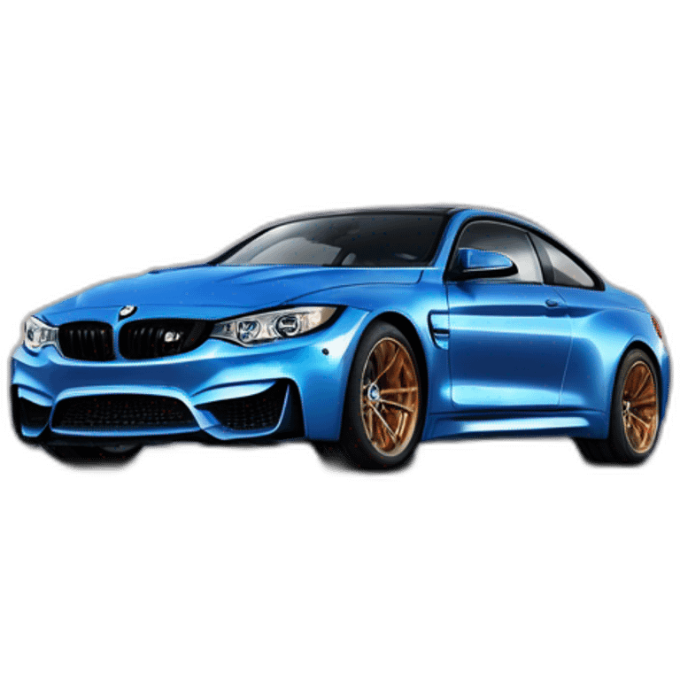 Smurf cat dans une BMW m4 gts bleu nuit emoji