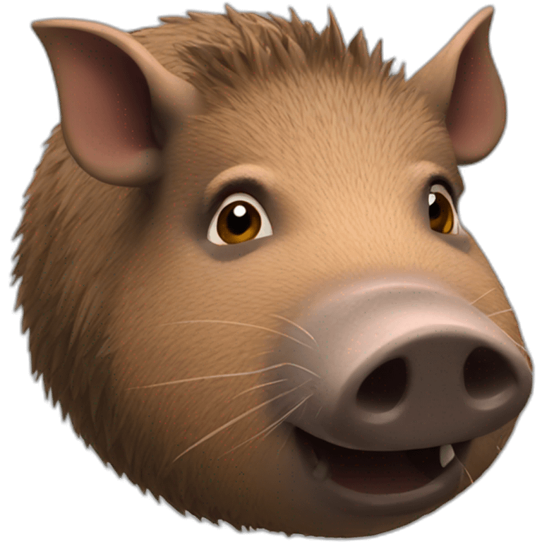 Fatty small round wild boar emoji