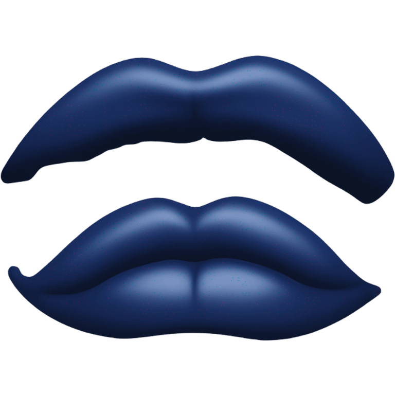 Navy blue kiss emoji